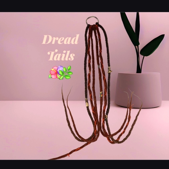 Hair Extensions Red Dreads Ponytail Festival 28" Accessories Halloween Witchy - Picture 1 of 10